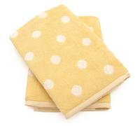 Lot de 2 torchons de cuisine éponge 50x50 cm coton SPOT II jaune