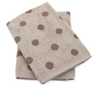 Lot de 2 torchons de cuisine éponge 50x50 cm coton SPOT marron