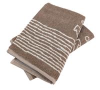 Lot de 2 torchons de cuisine éponge 50x50 cm NAUTILUS marron