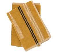 Lot de 2 torchons de cuisine éponge collection BARB 50x50 cm jaune