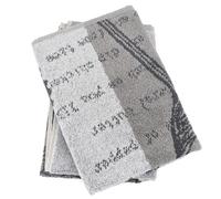Lot de 2 torchons de cuisine pur coton 50x50 cm collection BBQ gris