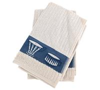 Lot de 2 torchons de cuisine pur coton 50x50 cm DELICARA bleu