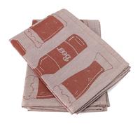 Lot de 2 torchons de cuisine pur coton 50x70 cm BEER rouge brique
