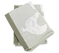 Lot de 2 torchons de cuisine pur coton 50x70 cm GRILLUXE vert