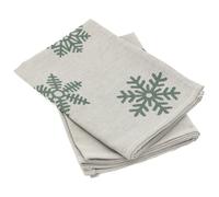 Lot de 2 torchons de cuisine toile 50x70 cm coton ICE vert