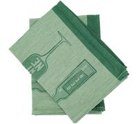 Lot de 2 torchons de cuisine toile DRINK 50x70 cm vert Menthe