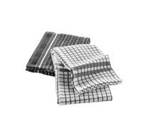 Douceur d'Intérieur, 2 Torchons (50 x 70 cm) Classico Anthracite, Eponge Mineur
