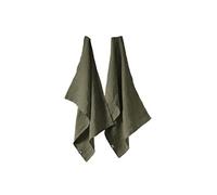 Lot de 2 Torchons Essuie-vaisselle 50x70cm Lin Lavé Thym - MARGAUX -