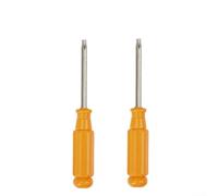 Lot de 2 tournevis de sécurité Torx T15 pour T25 pour T30, tournevis inviolable avec broche centrale, tige en acier au chrome vanadium, poignée en PVC, longueur 110 mm, noir et jaune, 2 pièces (2