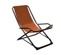 Lot de 2 transats pliant acier et toile - Pendulaire