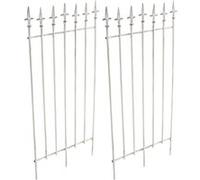 Lot de 2 Treillis Elisa en fer robuste 100 x 50 cm , Blanc antique Blanc