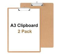 Lot de 2 Très Grand Porte-bloc DIN A3 en bois, Version Verticale, en fibre MDF, pour écrire, Verticale (A3,2 pièces)