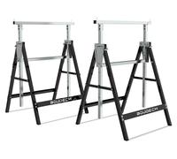 Lot de 2 tréteaux télescopiques pliables de 300 kg, idéal comme chalutier ponton, établi et support de coupe de poutre.