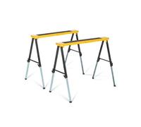 Lot de 2 tréteaux télescopiques pliables large plateau antiglisse