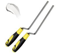 Lot de 2 truelles à joints de 11 mm en métal avec poignée en caoutchouc antidérapant pour application de mortier et construction de bâtiment, maçonnerie précise