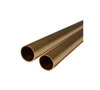 Lot de 2_Tube aluminium anodisé longueur 200 cm Ø 30 mm Doré