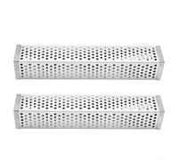 Lot de 2 tubes de barbecue - Accessoires de barbecue à granulés en acier pour fumée chaude et froide avec copeaux de bois sur barbecue électrique à gaz et charbon de bois 30 cm