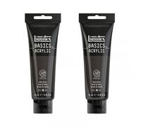 Lot De 2 Tubes De Peinture Acrylique - Noir De Mars - Liquitex Basics