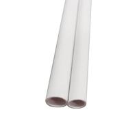 Lot de 2 tubes en plastique PVC blanc 500 mm long(13x15mm 2pcs)