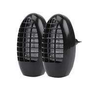 Lot de 2 tue-insectes électroniques H+H IV 104 pour prise de courant - Noir