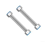 Lot de 2 tuyaux de douche flexibles de 10 cm en acier inoxydable pour bidet de toilettes, pulvérisateur haute pression, design anti-fuite (2)