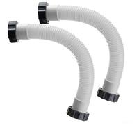 Lot de 2 tuyaux de pompe de filtre à sable de piscine, tuyau d'interconnexion avec écrous pour Intex, système de saumure de pompe