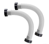 Lot de 2 tuyaux de pompe de filtre à sable de piscine, tuyau d'interconnexion avec écrous pour Intex, système de saumure de pompe de filtre de 40,6 cm et filtre à sable, pour piscine