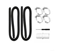 Lot de 2 Tuyaux Flexibles Piscine 1,5m Diamètre 32mm pour Pompe Filtration 300-1000 Gallons - Tube Aspiration PE Résistant(1.5m Black Pipe)