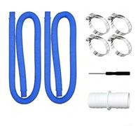 Lot de 2 Tuyaux Flexibles Piscine 1,5m Diamètre 32mm pour Pompe Filtration 300-1000 Gallons - Tube Aspiration PE Résistant(1.5m Blue Tube)