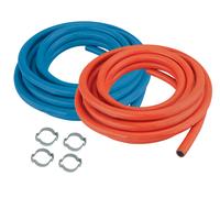 Lot de 2 tuyaux oxygène (OX) & acétylène (AD) Ø 10 mm + Colliers - 4 m - GYS - 039452