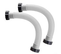 Lot de 2 tuyaux pour pompe filtre à sable piscine 40,6 cm - polyéthylène avec raccords écrous