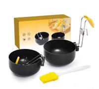 Lot de 2 œufs ronds pliables en acier inoxydable pour cuiseur vapeur | Acier inoxydable 304, non adapté à la surface, pliable, forme ronde, pour une construction en fer durable