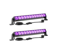 Lot de 2 UV Lumière Bar 27W, Projecteur LED Noël, Soirée, Disco, Fête