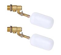Lot de 2 valves à flotteur de 1,27 cm pour étang, robinet à flotteur pour étang, remplissage automatique, pour réservoirs de bétail, aquariums