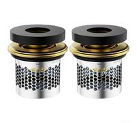 Lot de 2 valves d'arrêt d'eau en laiton anti-fuite avec filtre intégré