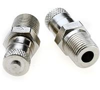 Lot de 2 valves de réservoir 1/8" BSP, BSPT, Schrader Tank Valve de 25 mm，Roue Compresseur d'air 500 PSI 35 bar