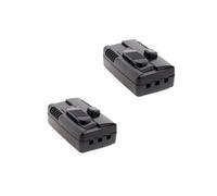 - Lot de 2 variateurs de lumière à pied à câbler LED - Noir