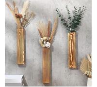 Lot De 2 Vases Muraux En Bois Pour Plantes Séchées-Pour L'Intérieur