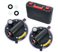 Lot de 2 ventouses de 20,3 cm avec manomètre, capacité de charge max. 220 kg