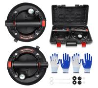Lot de 2 ventouses de 20 cm avec manomètre, capacité de charge de 200 kg