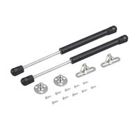 Lot de 2 vérins à gaz 40N pour porte d'armoire Noir | Barre de maintien à ressort pour placard de cuisine ; pression 40 N ; ouverture douce