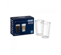 Lot de 2 verres thermiques en verre borosilicate à double paroi - De'Longhi - 500 ml - Blanc - Mixte