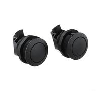 Lot de 2 verrous à bouton-poussoir pour armoires de camping-car et yacht, loquet à pêne dormant sans ompatible avec Southco Design, quincaillerie de porte verticale en plastique ABS noir
