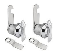 Lot de 2 verrous à came décalés à commande par le pouce, lot de 2 loquets de compartiment sans e rechange de 1,6 cm pour montage dans le compartiment de camping-car, porte d'armoire, boîte aux