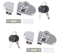 Lot de 2 verrous n alliage de zinc pour portes vitrées 5-8 mm (sans perçage)