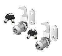Lot de 2 verrous de boîte à outils, serrure de boîte aux lettres, 1,6 cm, serrure à came à clé identique, serrure de boîte à outils de rechange pour porte de rangement de boîte aux lettres,