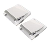 Lot de 2 verrous de porte coulissante - 85 cm - Pour la protection des, la chambre à coucher - Avec arrêt de sécurité - Verrou de rechange pour salle de bain, terrasse, hôtel - Voyage, blanc