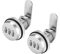 Lot de 2 verrous de sécurité à combinaison avec code par mot de passe pour la sécurité des boîtes,boîtes aux lettres(argent)