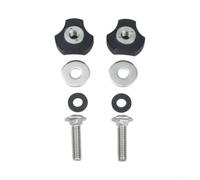 Lot de 2 vis à tête plate en acier et plastique pour plaque arrière de plongée Noir Filetage 5/16-30 32 mm de diamètre 36 mm de hauteur Outil d'installation gratuite Matériel d'équipement sous-marin