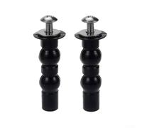 Lot de 2 vis de charnière de siège de toilette, écrous en caoutchouc extensible, kit de fixation en acier inoxydable pour la plupart des toilettes, noir